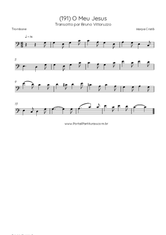Harpa Cristã (191) O Meu Jesus score for Trombone