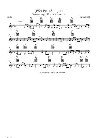 Harpa Cristã (192) Pelo Sangue score for Acoustic Guitar