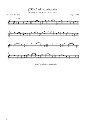 Harpa Cristã (193) A Alma Abatida score for Alto Saxophone
