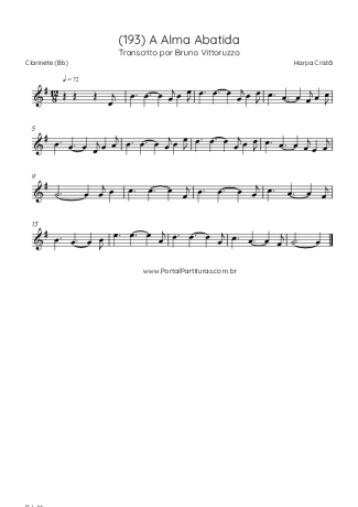 Harpa Cristã (193) A Alma Abatida score for Clarinet (Bb)