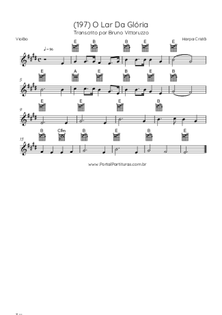 Harpa Cristã (197) O Lar Da Glória score for Acoustic Guitar