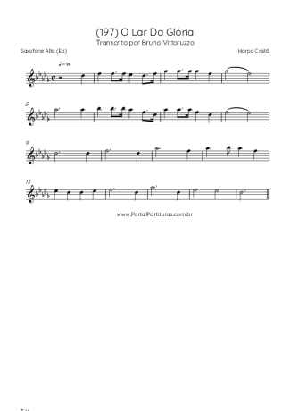 Harpa Cristã (197) O Lar Da Glória score for Alto Saxophone