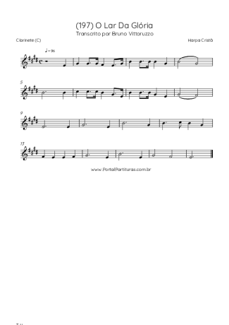 Harpa Cristã (197) O Lar Da Glória score for Clarinet (C)