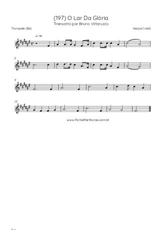Harpa Cristã (197) O Lar Da Glória score for Trumpet