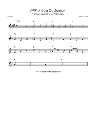 Harpa Cristã (199) A Ceia Do Senhor score for Keyboard