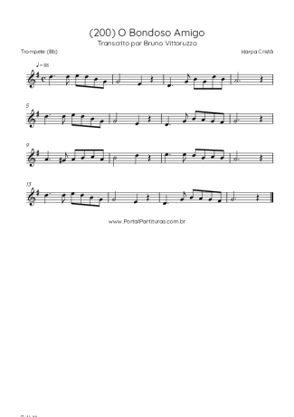 Harpa Cristã (200) O Bondoso Amigo score for Trumpet