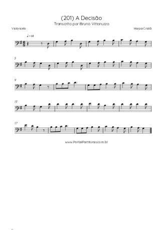 Harpa Cristã (201) A Decisão score for Cello