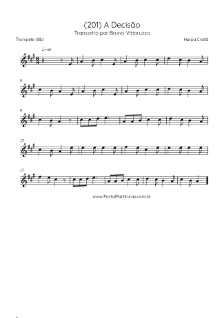 Harpa Cristã (201) A Decisão score for Trumpet