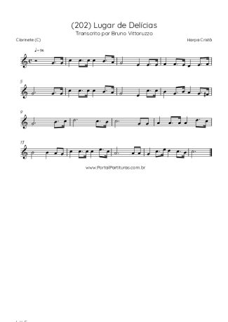 Harpa Cristã (202) Lugar De Delícias score for Clarinet (C)