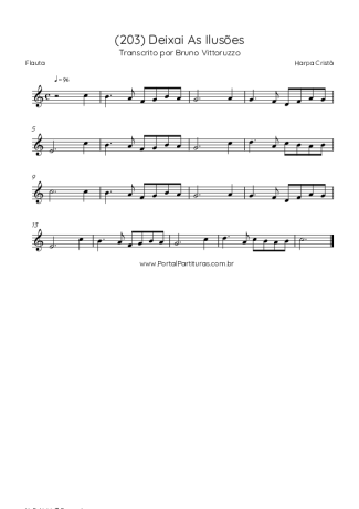 Harpa Cristã (203) Deixai As Ilusões score for Flute