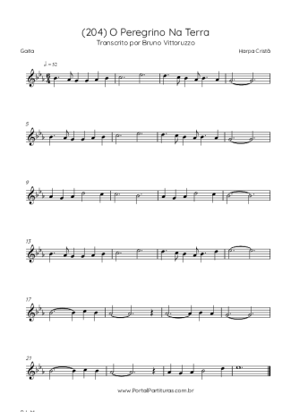 Harpa Cristã (204) O Peregrino Na Terra score for Harmonica