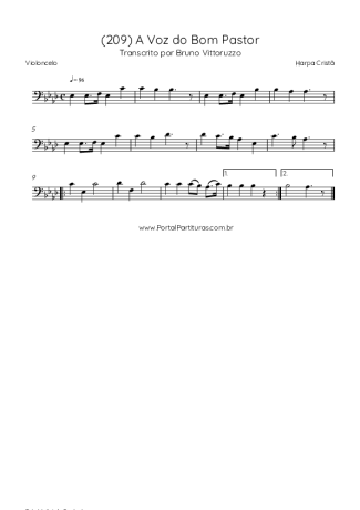 Harpa Cristã (209) A Voz Do Bom Pastor score for Cello