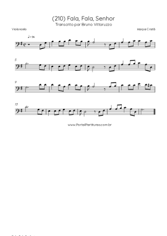 Harpa Cristã (210) Fala Fala Senhor score for Cello