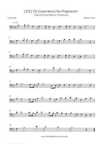 Harpa Cristã (212) Os Guerreiros Se Preparam score for Cello