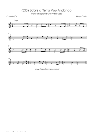 Harpa Cristã (213) Sobre A Terra Vou Andando score for Clarinet (C)