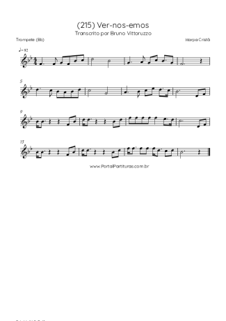 Harpa Cristã (215) Ver-nos-emos score for Trumpet