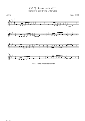Harpa Cristã (217) Ouve Sua Voz score for Violin