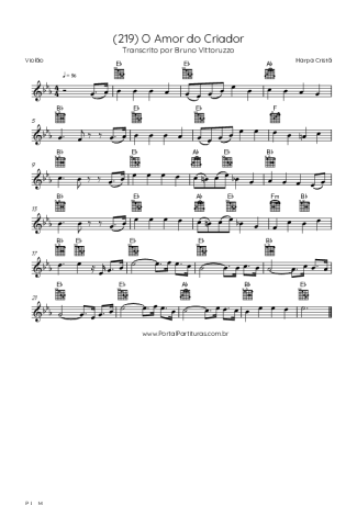 Harpa Cristã (219) O Amor Do Criador score for Acoustic Guitar