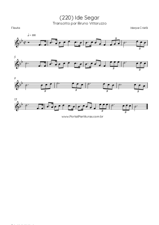 Harpa Cristã (220) Ide Segar score for Flute