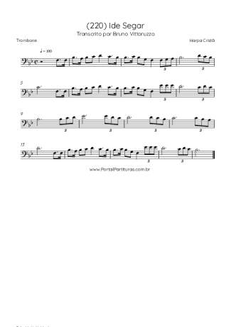 Harpa Cristã (220) Ide Segar score for Trombone