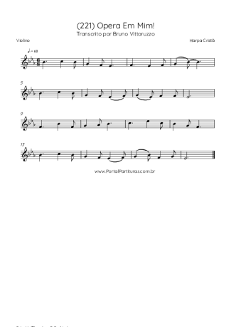 Harpa Cristã (221) Opera Em Mim! score for Violin