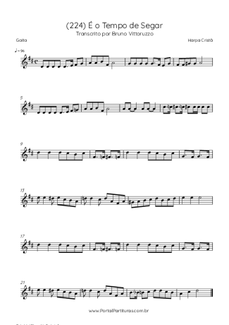 Harpa Cristã (224) É O Tempo De Segar score for Harmonica