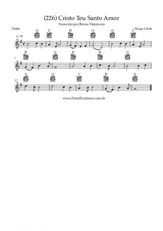 Harpa Cristã (226) Cristo Teu Santo Amor score for Acoustic Guitar