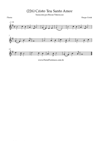 Harpa Cristã (226) Cristo Teu Santo Amor score for Flute