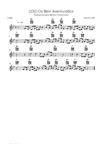 Harpa Cristã (232) Os Bem Aventurados score for Acoustic Guitar