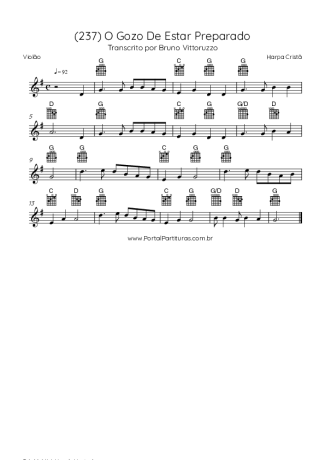 Harpa Cristã (237) O Gozo De Estar Preparado score for Acoustic Guitar