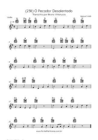 Harpa Cristã  score for Acoustic Guitar