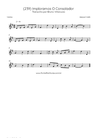 Harpa Cristã (239) Imploramos O Consolador score for Violin