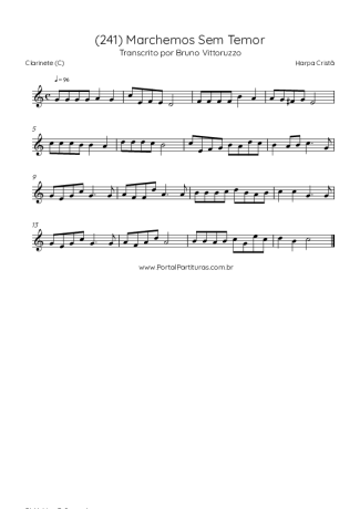 Harpa Cristã (241) Marchemos Sem Temor score for Clarinet (C)