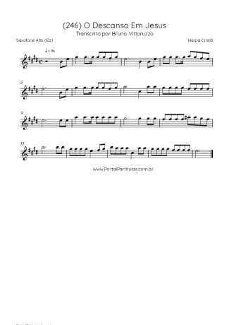 Harpa Cristã (246) O Descanso Em Jesus score for Alto Saxophone