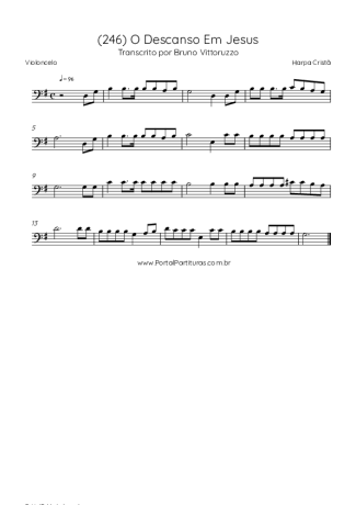 Harpa Cristã (246) O Descanso Em Jesus score for Cello
