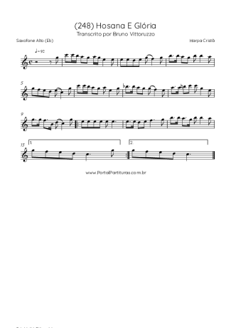 Harpa Cristã (248) Hosana E Glória score for Alto Saxophone