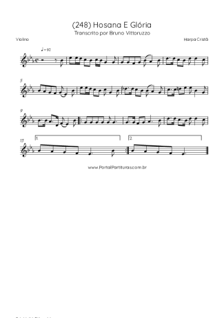 Harpa Cristã (248) Hosana E Glória score for Violin