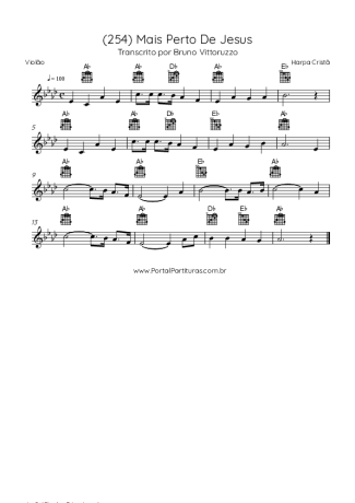 Harpa Cristã (254) Mais Perto De Jesus score for Acoustic Guitar