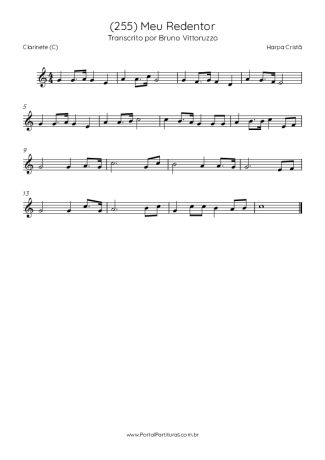 Harpa Cristã (255) Meu Redentor score for Clarinet (C)