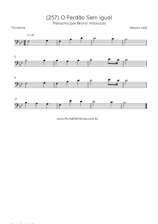 Harpa Cristã (257) O Perdão Sem Igual score for Trombone