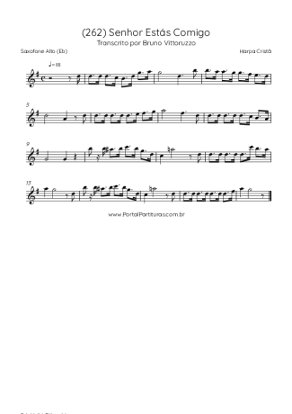 Harpa Cristã (262) Senhor Estás Comigo score for Alto Saxophone