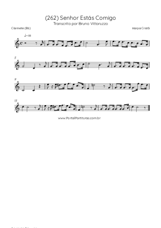 Harpa Cristã (262) Senhor Estás Comigo score for Clarinet (Bb)