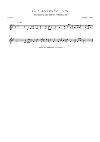 Harpa Cristã (263) Ao Fim Do Culto score for Violin