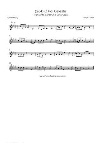 Harpa Cristã (264) Ó Pai Celeste score for Clarinet (C)