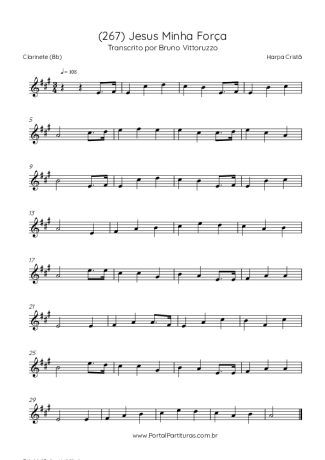 Harpa Cristã (267) Jesus Minha Força score for Clarinet (Bb)