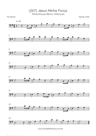 Harpa Cristã (267) Jesus Minha Força score for Trombone