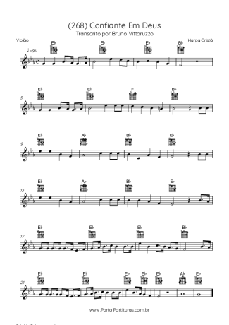 Harpa Cristã (268) Confiante Em Deus score for Acoustic Guitar