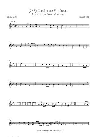Harpa Cristã (268) Confiante Em Deus score for Clarinet (C)
