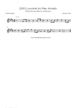Harpa Cristã (269) Louvarei Ao Meu Amado score for Clarinet (Bb)