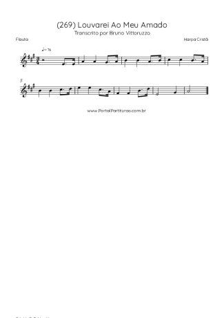 Harpa Cristã (269) Louvarei Ao Meu Amado score for Flute